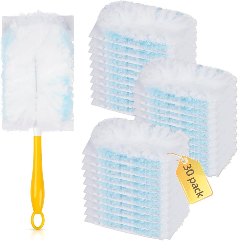 BTRSOLUS 30 Count Duster Refills Compatible with Dusters 180° Handle Dusters, 180° Heavy Duty Multi-Surface Duster Replacement with 1 Standard Handle, Unscented - Image 1